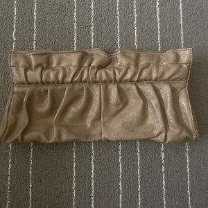 Express Gold Pleated Clutch